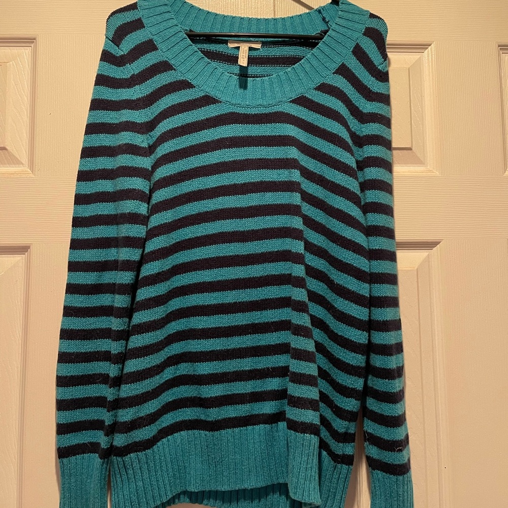 Old Navy Maternity Teal and Black striped sweater.